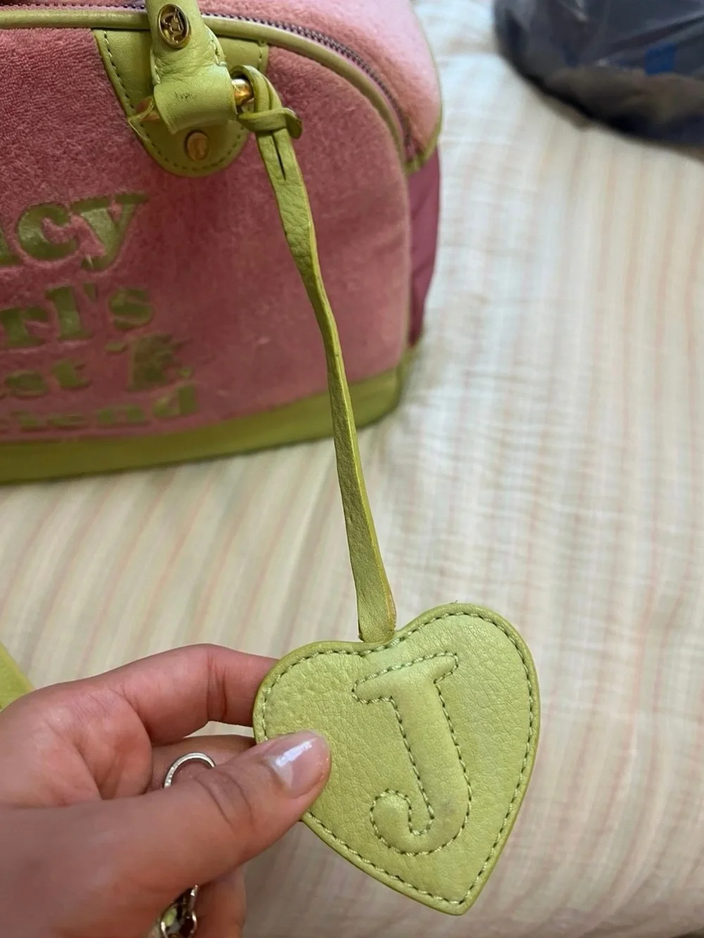 Vintage Juicy Couture pink and green Girl's Best Friend dog carrier